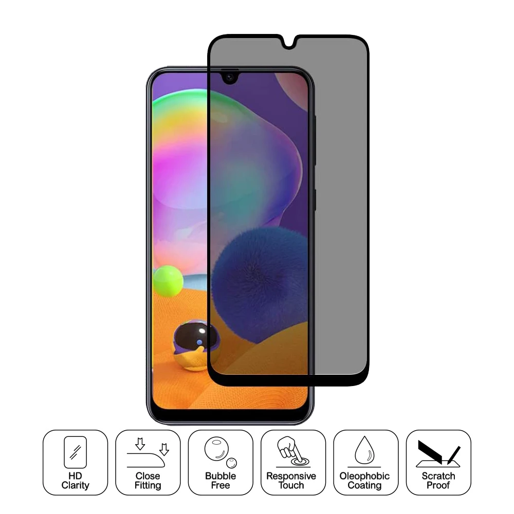 2.5D полный охват анти-блики сохранение в тайне противоударной защитной плёнки премиум класса, закаленное стекло для Samsung Galaxy M10 M20 M30 M40