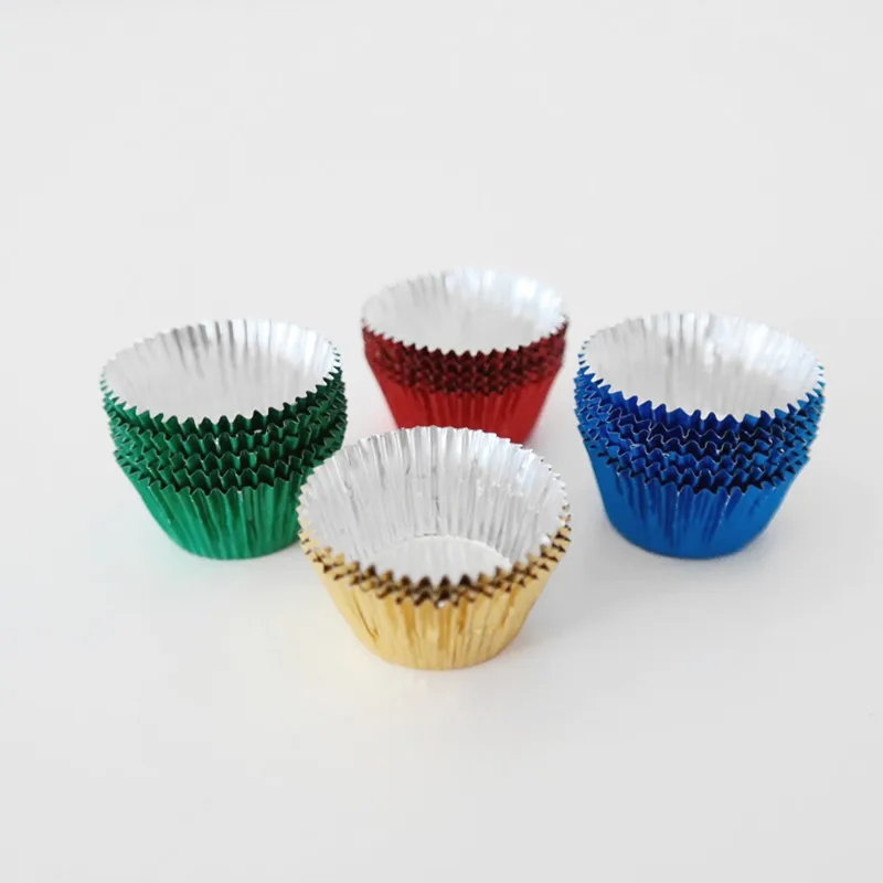 TIA YA06 Lightweight Aluminum Foil Cup Disposable Dessert Container Heat Resistant Foil Cup for Muffin and Cupcake Baking