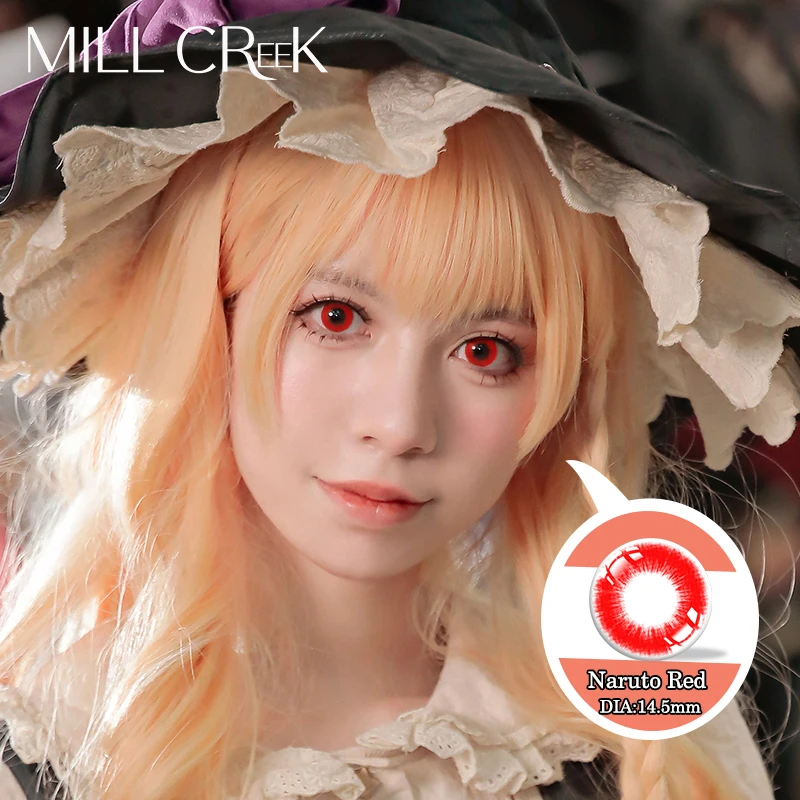 AFancy Pro Color Coscon 8 Colors Anime Eye Soft Lenses Disposable Silicone Hydrogel Contact Lenses Halloween Crazy Contact Lens