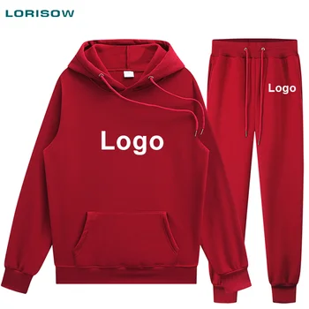 Custom Logo Tracksuit 2 Piece Set Pullover Sweatpants And Hoodie Set Unisex Sweat suits Outfits Hoodies Jogger Set Tracksuits