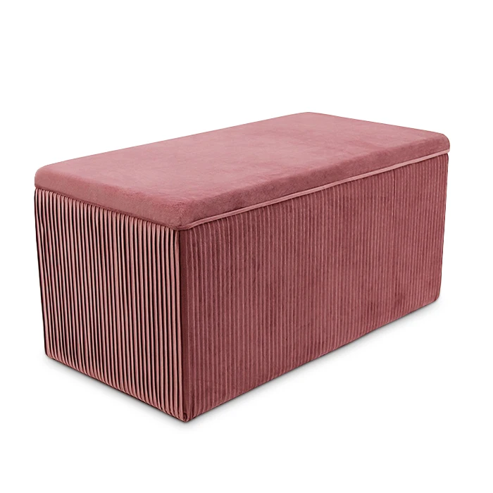 Customized Fabric Seating Living Room Furniture Benches for Bedroom Large Bench Footstool Ottomans Pouf Set