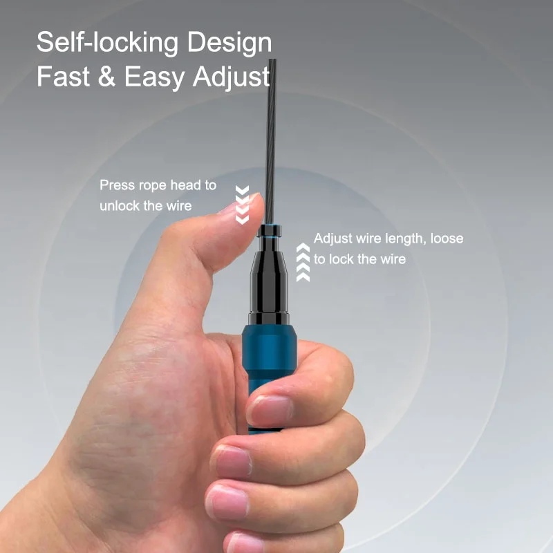 High Speed Beaded Jump Rope Self Lock Fitness Jump Rope Aluminum Alloy