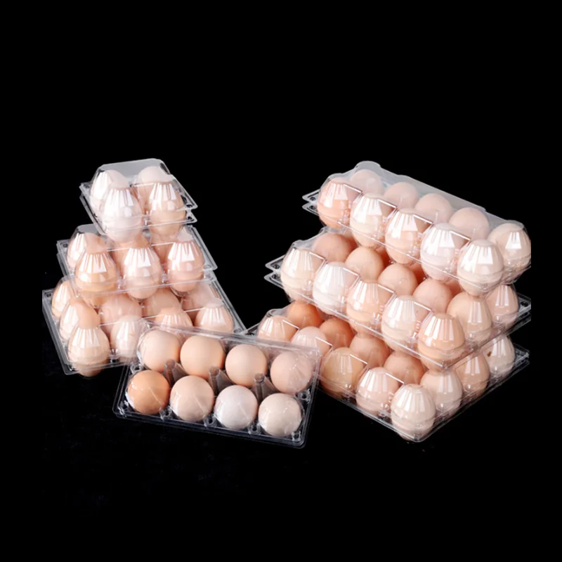30 Pack Pet Plastic Clear Duck Goose Quail Egg Tray Molds Egg Chicken