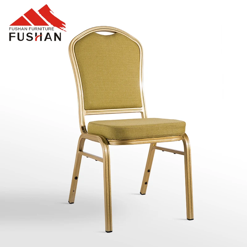 Factory Price Hotel Furniture Cloth Covering Aluminium Alloy Frame Banquet Chair