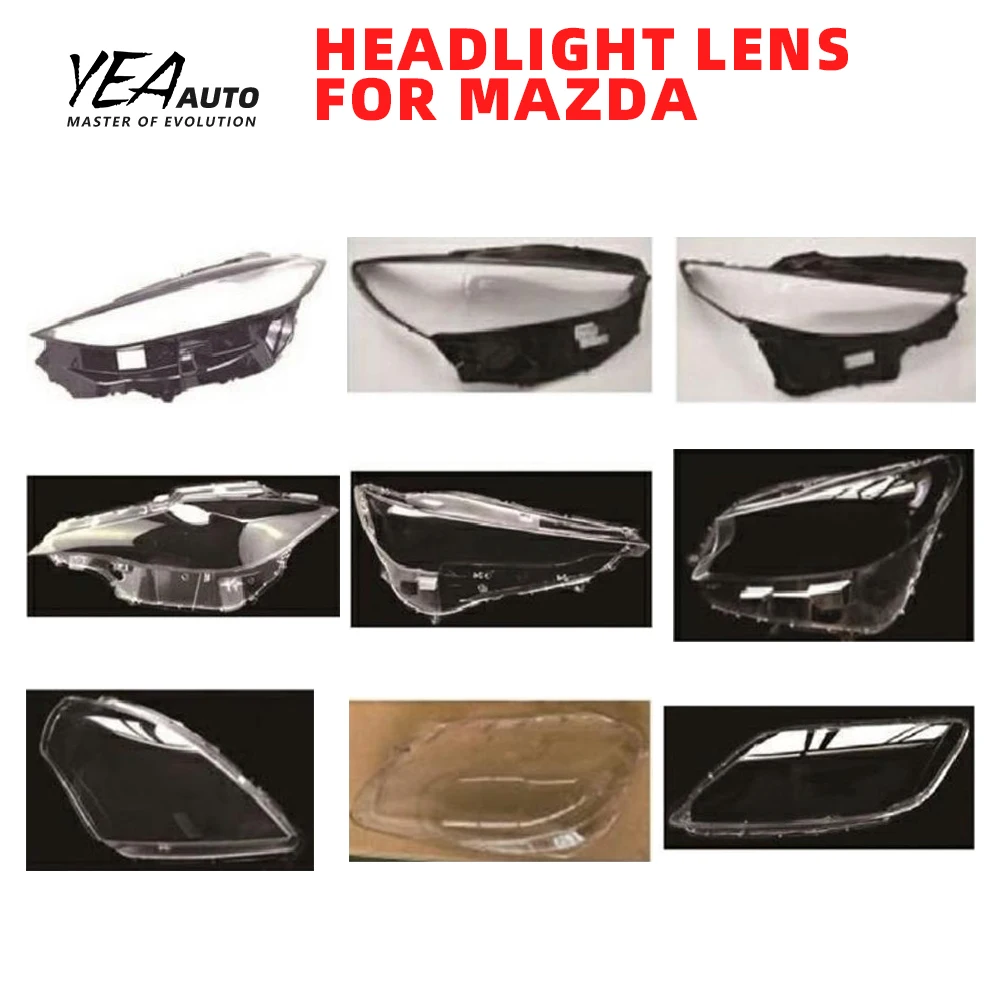 product car headlight cover lens glass lampshade cover lens for mazda m6 m5 2 3 6 8 cx4 cx5 mx5 cx9 light shade lens cover housing-35