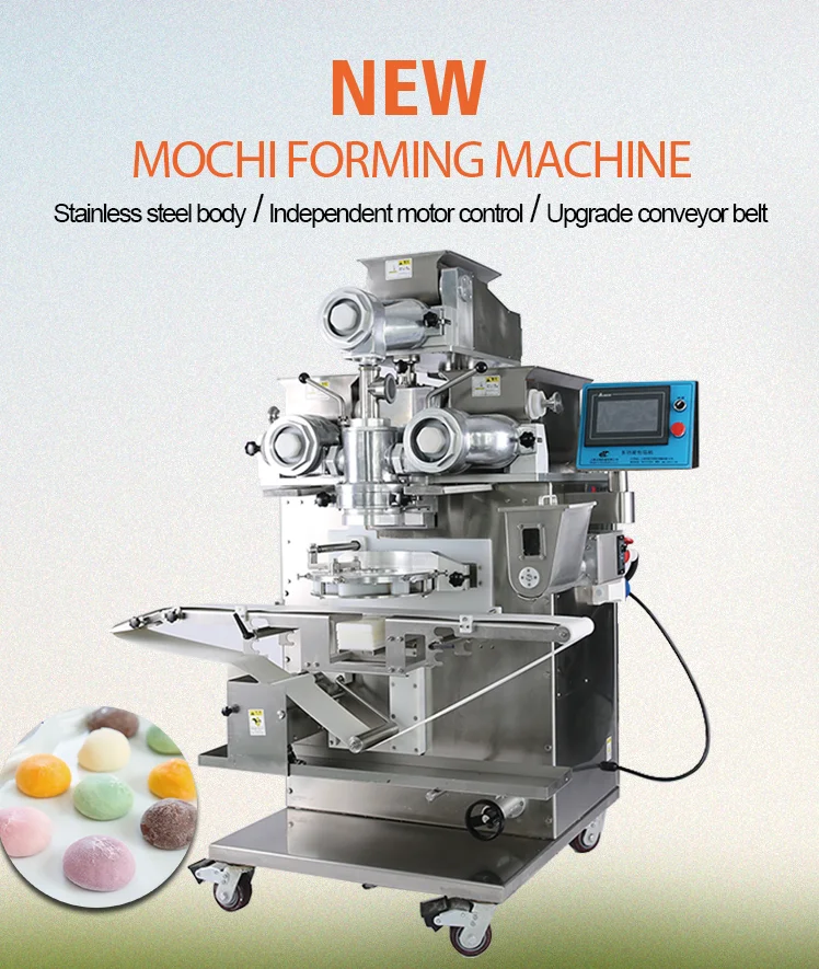 Automatic Ice Cream Mochi Making Machine Three Filled Cookies Production Line manufacture