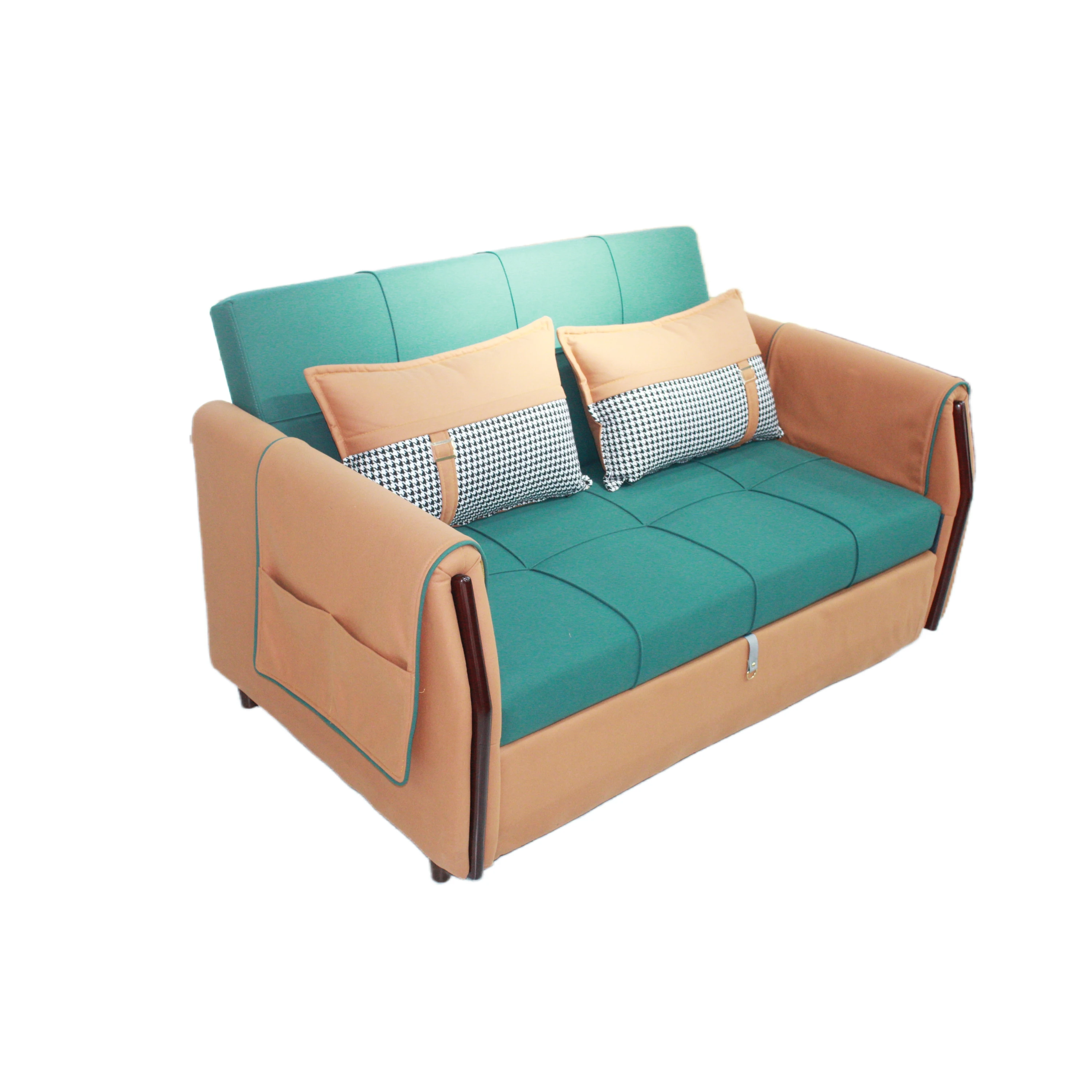 Fabric Dualpurpose Sofa Simple Single Living Room Folding Bed Small