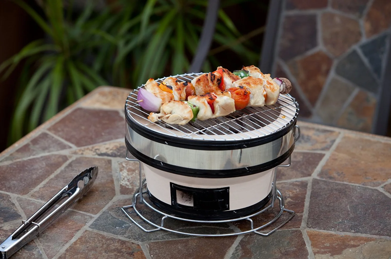 Ceramic Table Top Coal Bbq Korean BBQ Portable Charcoal Grill Mini