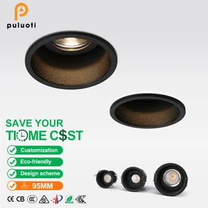 Modern Premium Aluminum LED Recessed Spotlight with Matte Black or Matte White Finishes, the Perfect Choice for Indoor Lighting