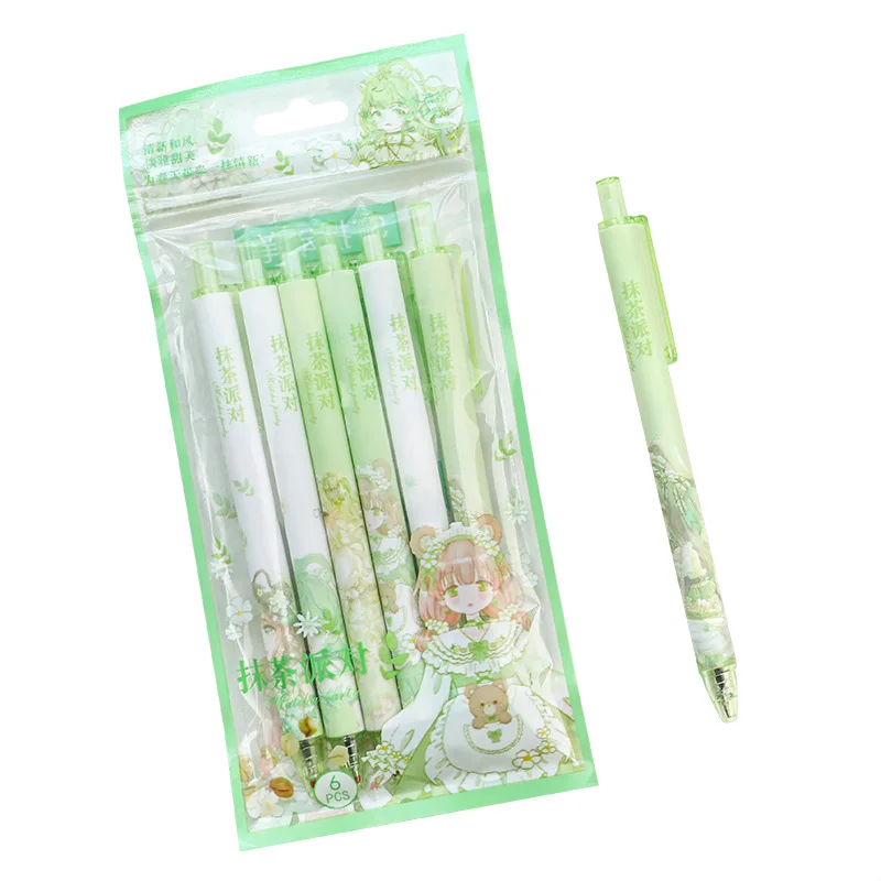 OFFCUP Rollerball pennen, 6 stuks intrekbare balpennen