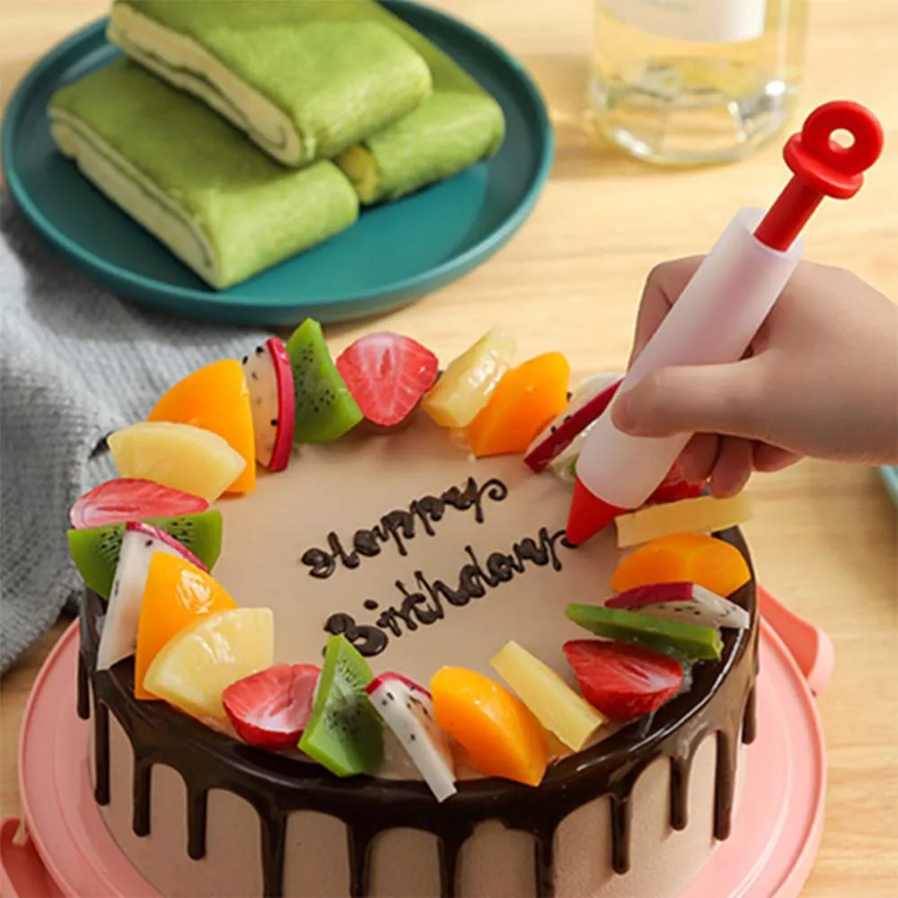 Cake Decorating Tools with 4 Patterns of Icing Piping Pen Tips for Cake Icing Cake Decorating Pens Kit