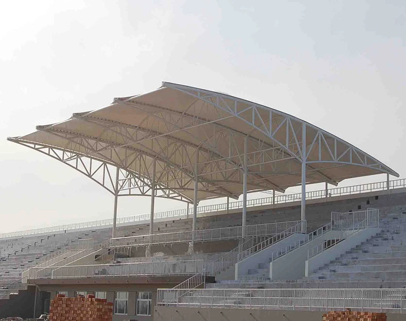 Waterproof Shade PVDF Tensile Membrane Structure Fabric Roof for Stadium Stands