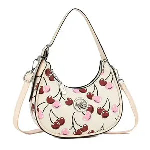 Newly Arrived Cherry Pattern Women's Single-shoulder Bag Designer Women's Luxury Bag Sac  dos