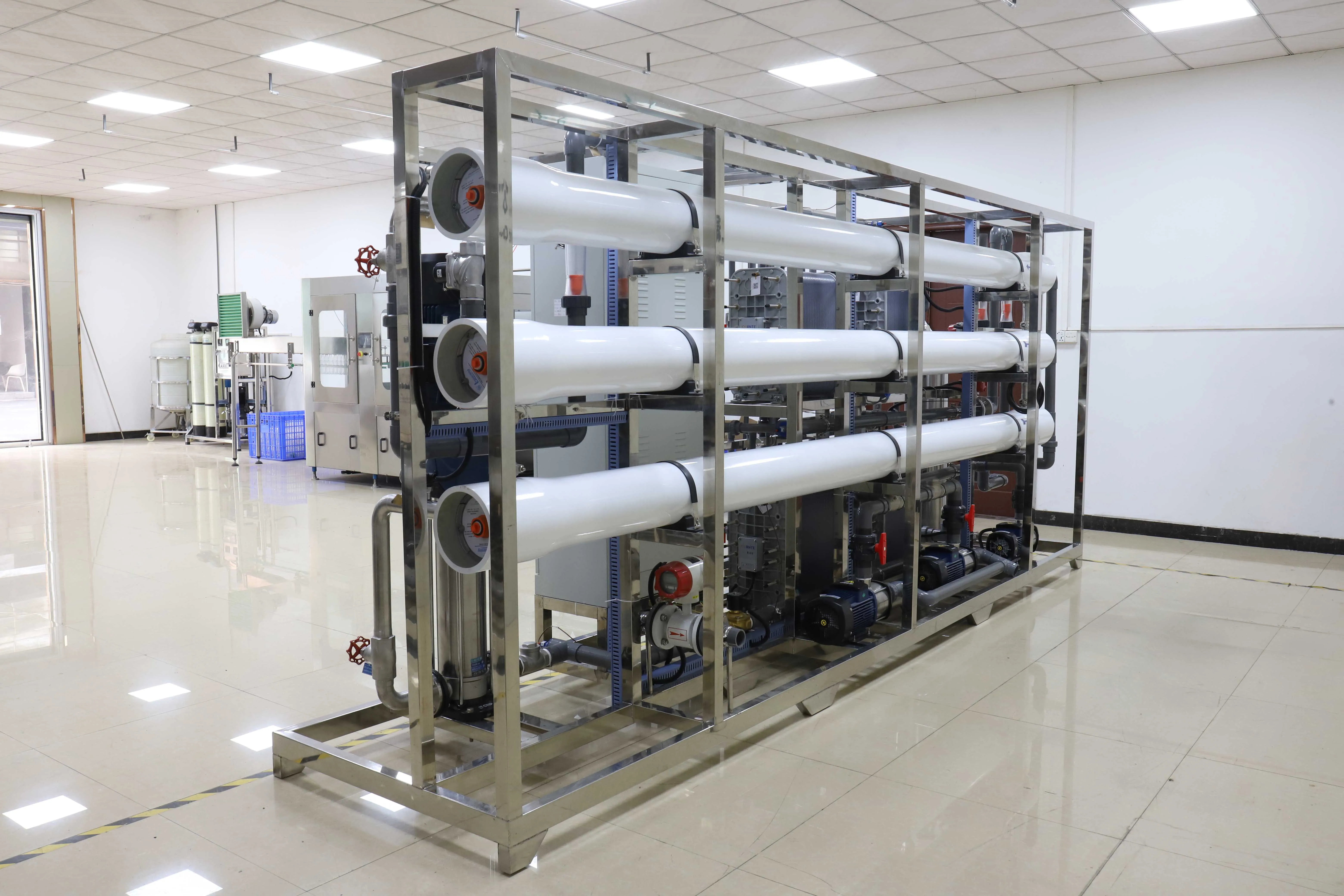 Large Scale 15 Cubic Meters Per Hour Water Filtration System Ro With EDI Water Treatment Plant for Industrial Process