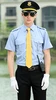 Blue short sleeve shirt without tie