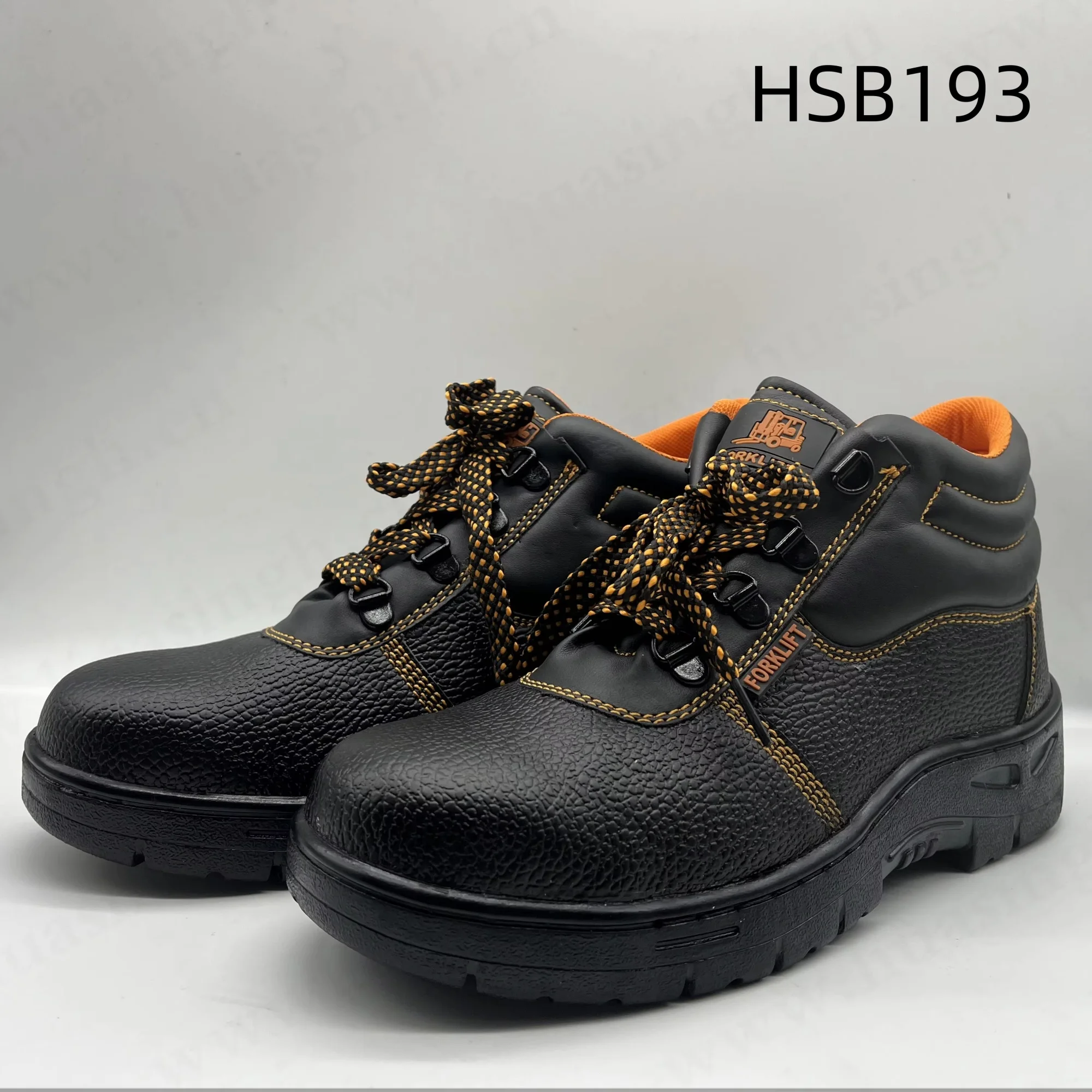 HY, legolcsóbb árú varrott talpfelületű biztonsági cipők Katarban népszerű, ütésálló, közepesen magas kivitelű unisex biztonsági cipők HSB193