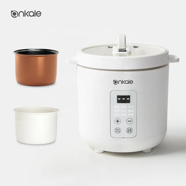 Factory Wholesale Mini Size 1.2L Household Automatic Smart Digital White Non Stick Electric Rice Cooker Low Sugar