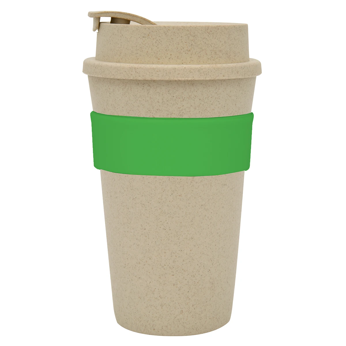 Eco Friendly Reusable Coffee Cup with Lid, Sustainable Wheat Fiber