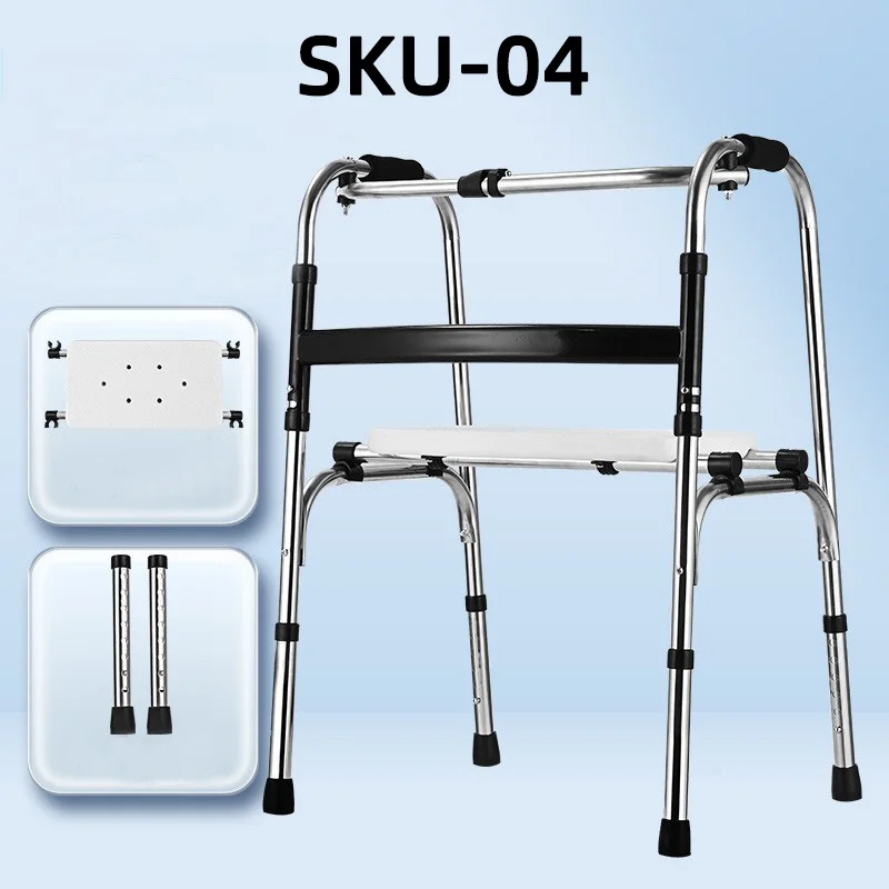 Factory Direct Sale Foldable Aluminum Alloy Walker with Wheels Walking Aids for the Disabled Direct From the Source manufacture