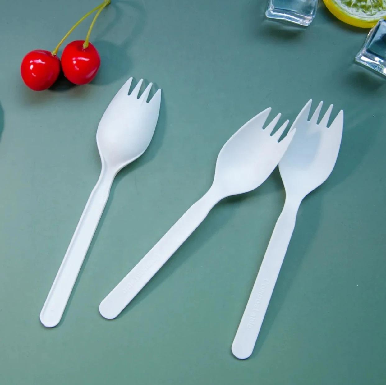 Alibaba.com: CPLA 100% Compostable 6 Inch PLA Cake Spork, Eco-Friendly ...