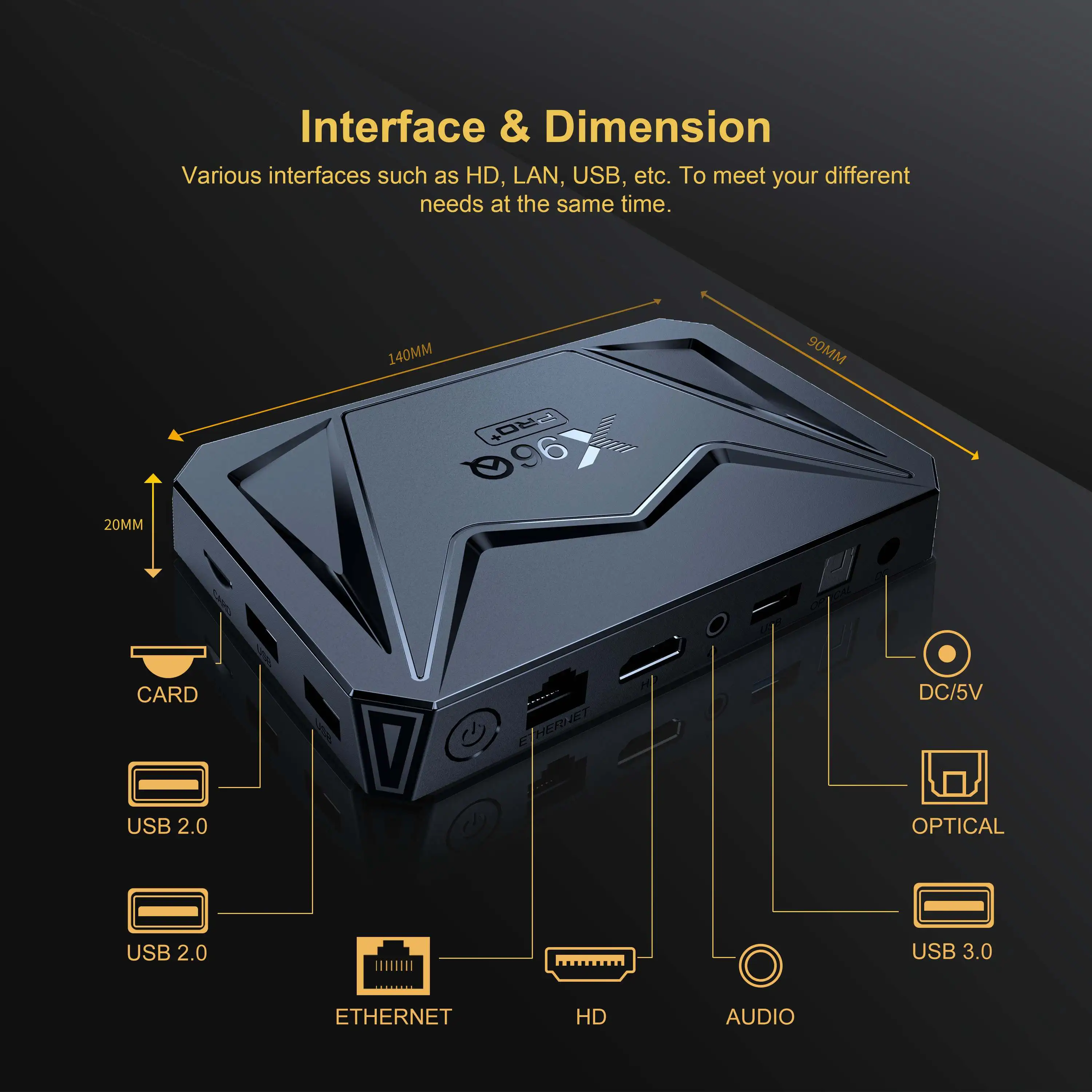 World First Release Android 14 X96Q Pro+ Wifi 6 Smart Tv Box Allwinner H728 2Gb/4Gb/32Gb/64Gb 8K Set Top Tv Box