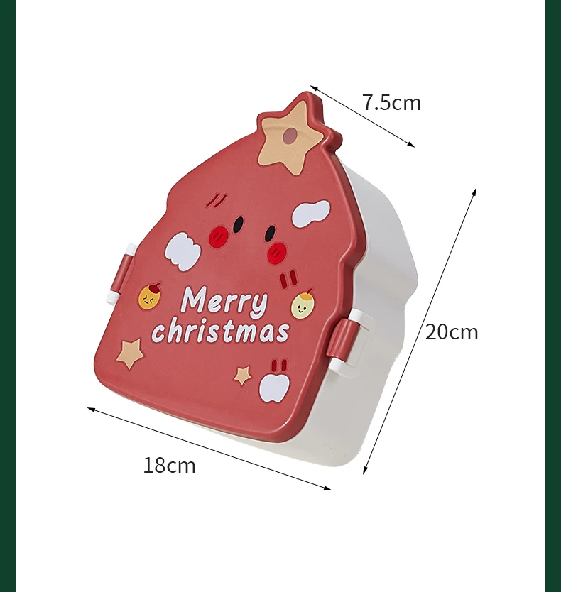 2023 Christmas Tree Cartoon Bento Box Kids School Lunch Container