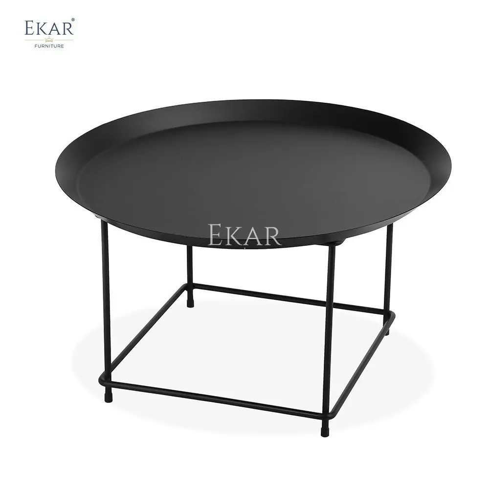 product modern black white matte finish metal corner table for home hotel accent living room furniture for decoration usage in hospitals461-65