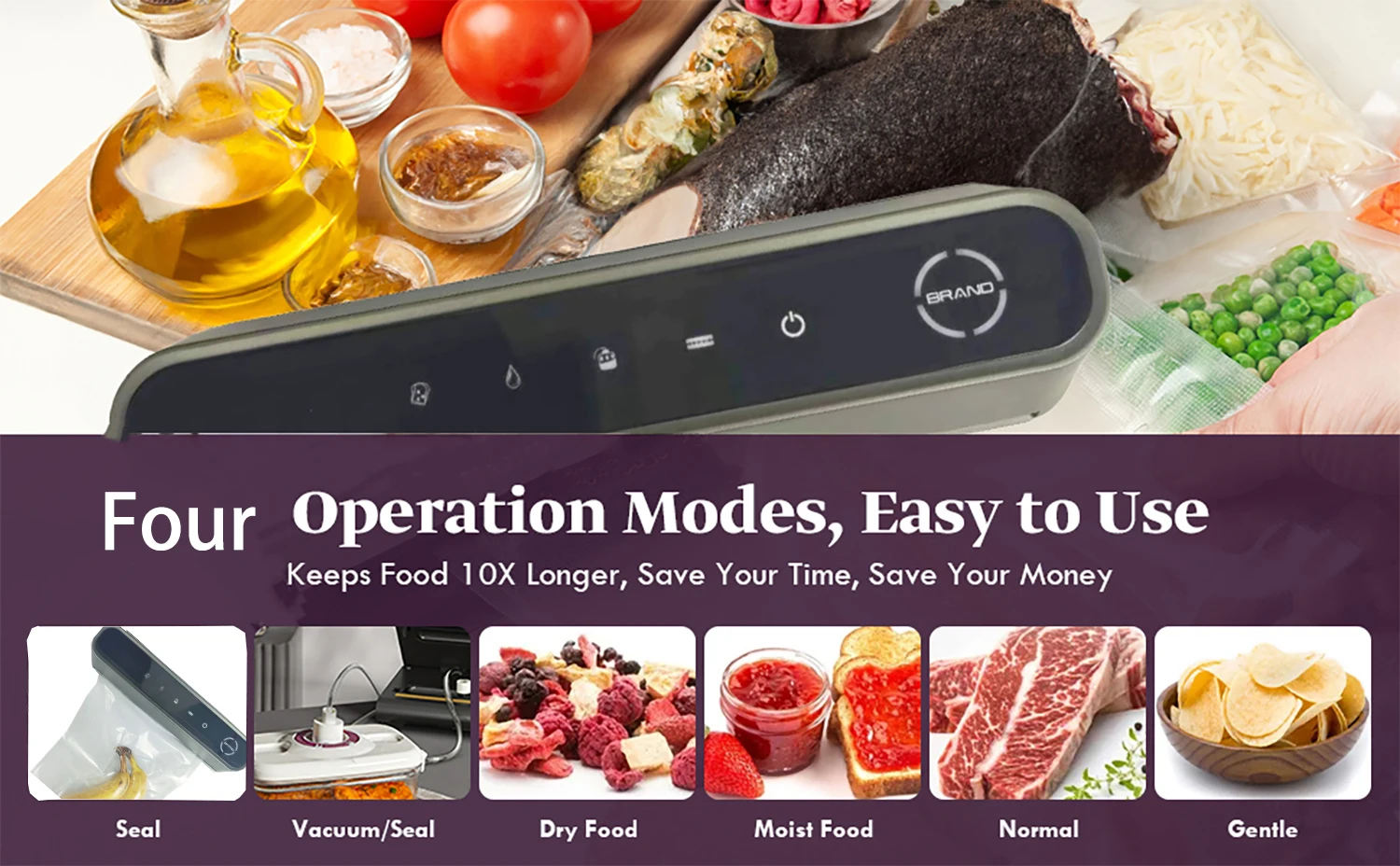 Use Packaging Sealer Handheld Food Vaccum Sealer Multi Function