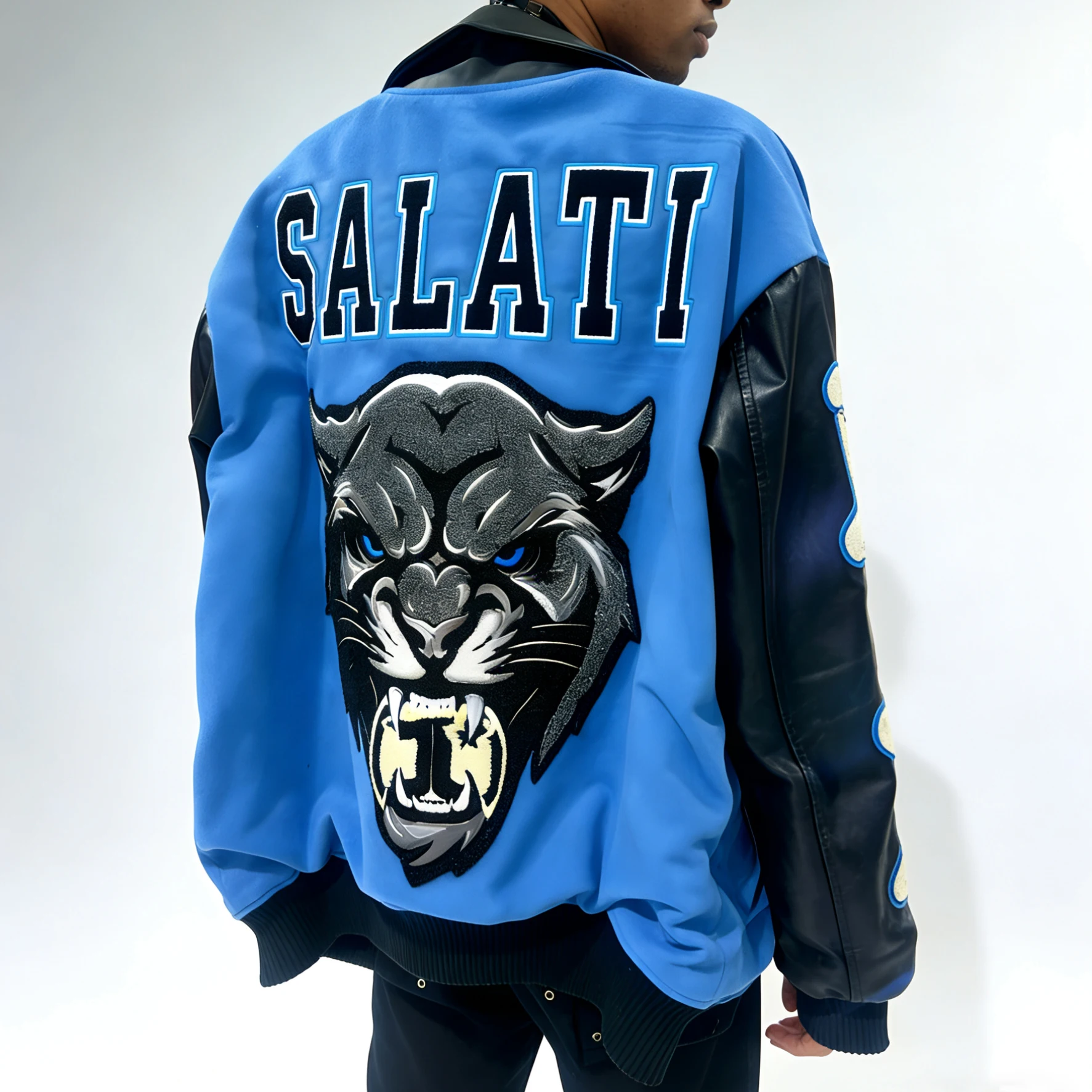 OEM Manufacturer Supply Leather Puff Jacket Windproof Waterproof Custom Towel Embroidery Mans Coat Outwear Puffer Jackets Winter gallery 4