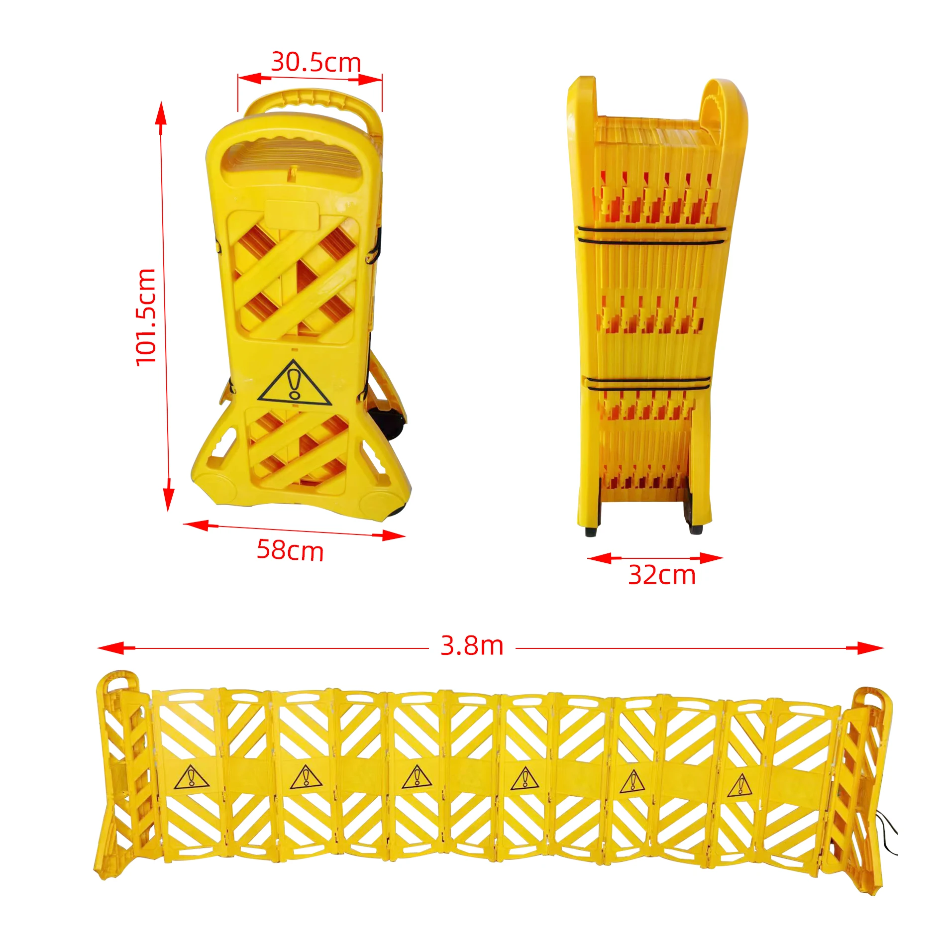 Mobile Retractable Plastic Traffic Barrier Expandable Indoor Venue Road Security Outdoor Roadway Safety Barricade factory
