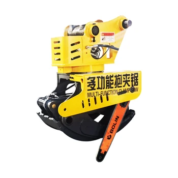 Forestry machinery Excavator Attachment Tree Shear Grapple Saw Grab Shear machine