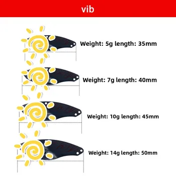 Ringtail Cobra VIB Long Cast Metal Black Matte Freshwater Artificial Hard Bait for Bream Fishing – Metal Jig – view 4