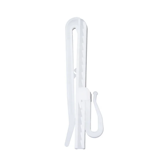 High quality white adjustable plastic window curtain hooks
