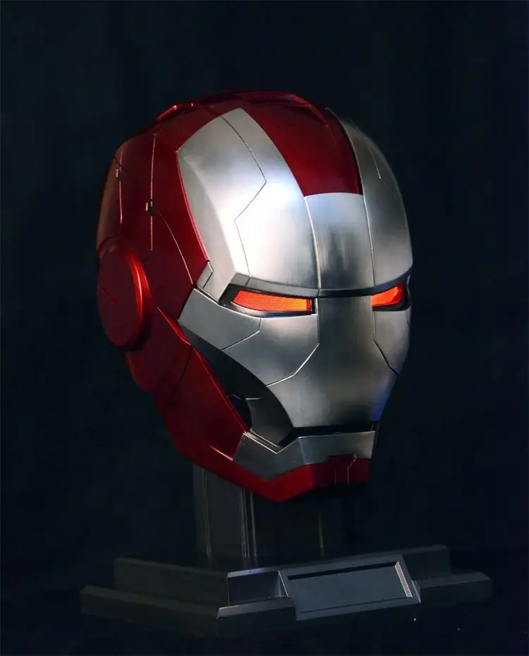 auto king iron man helmet Iron Man Helmet Mark V MK46 Wearable Electric Cosplay Mask Auto Open Close  LED Eyes Sound for Marvel Fans – Puzzloria