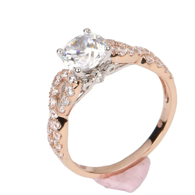 Wholesale Cz Rose Gold Rings Design For 