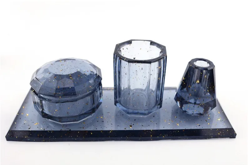mirror surface high quality silicon mold for pen holder storage box an for resin art molds for epoxy resin