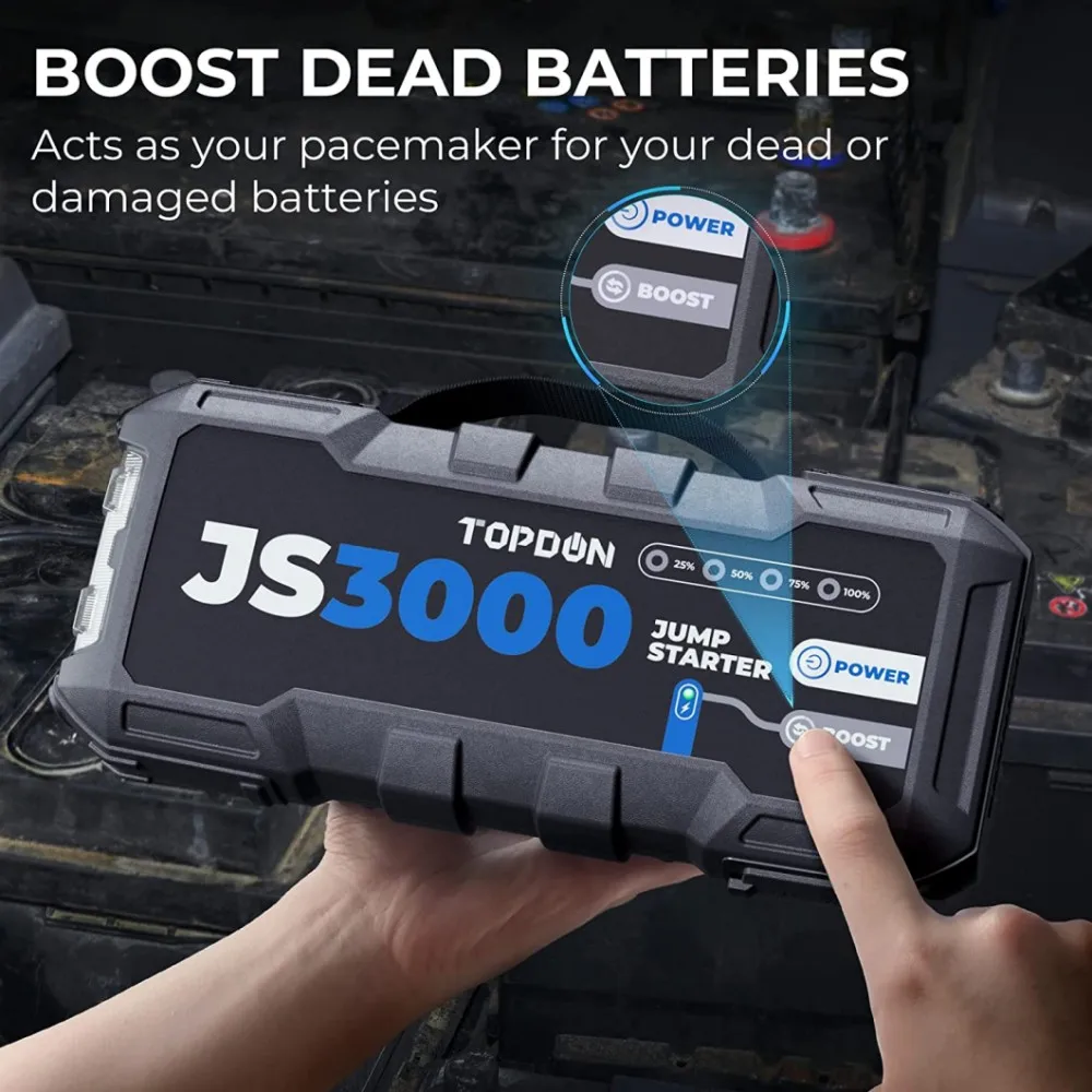 topdon js3000 3000a 24000mah 12ボルト多機能スーパーキャパシタ車