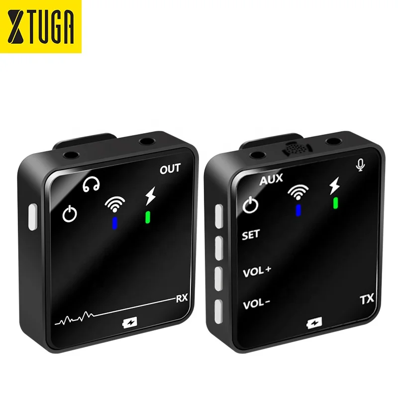 Xtuga CMX4 CMX3 Camera Smartphone Ultracompact Wireless Microphone Dual Channel Mic for DSLR