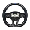Leather+Carbon Fibre+Blue Stripe Stitching