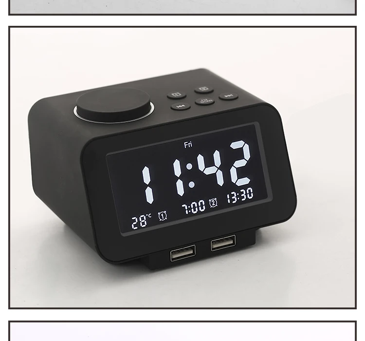 Multifunction Wireless Clock Alarm Clock Mini Speaker Led Digital