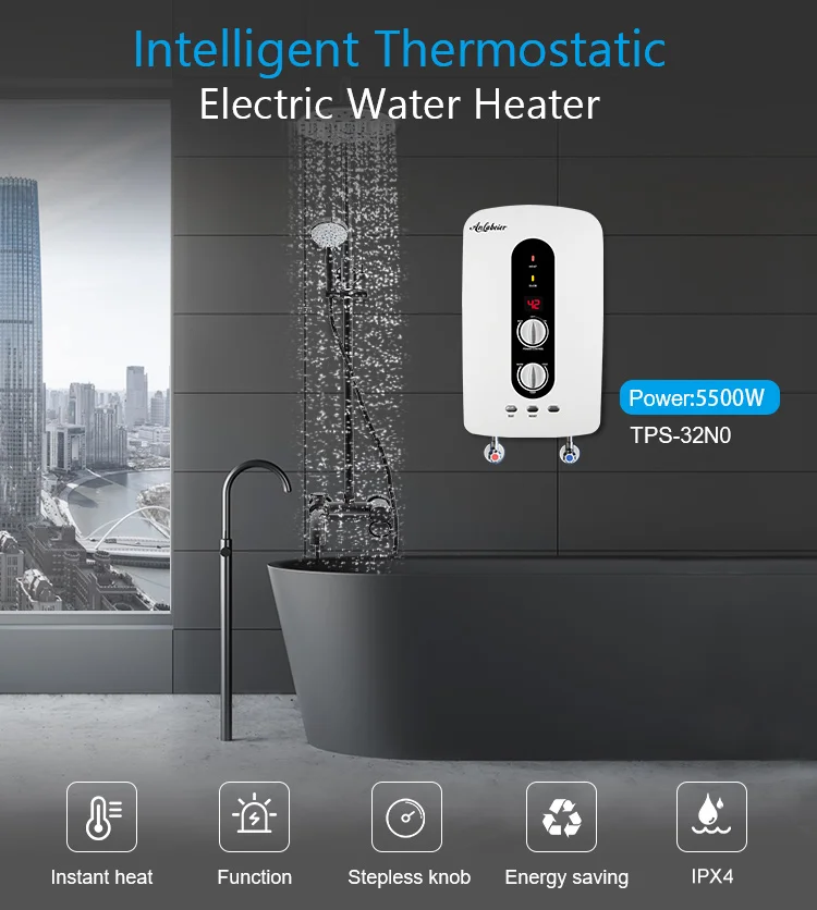 Booster Pump Instant Water Heater 5500W Power LED Display