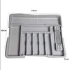 Telescopic plate with knife holder gray