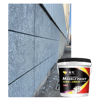 Colored granite stone sprayed with waterproof latex ceramic coating solvent lined exterior wall coating