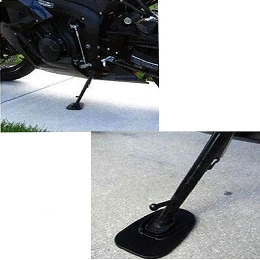 Custom Logo  Motorcycle Kickstand Pad Side Stand Support Plate Add Stability Kick Stand Coaster for Parking on Hot Pavement
