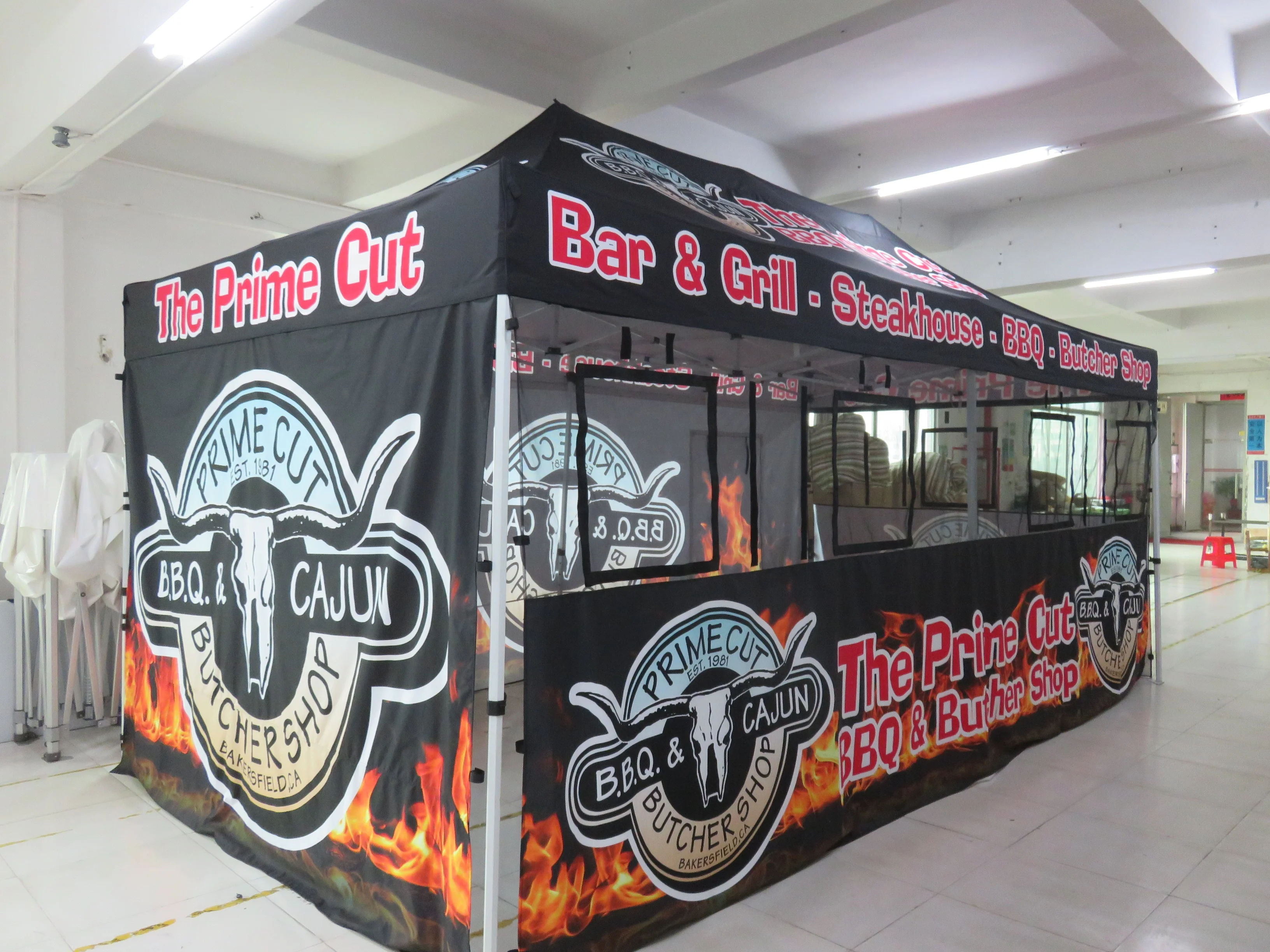 GLOBAL TENT Custom Outdoor Canopy Pop-up Festival Market Commercial Vendor RPET Food Stall Trade Show Tent 10'x10' (3mx3m)