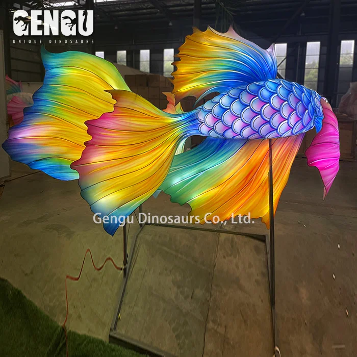 Lanterns Decorative LED Motif Light 3D Chinese Lantern High Quality Fish Lantern