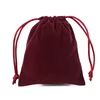 ผ้ากำมะหยี่ยาวสีเบอร์กันดี