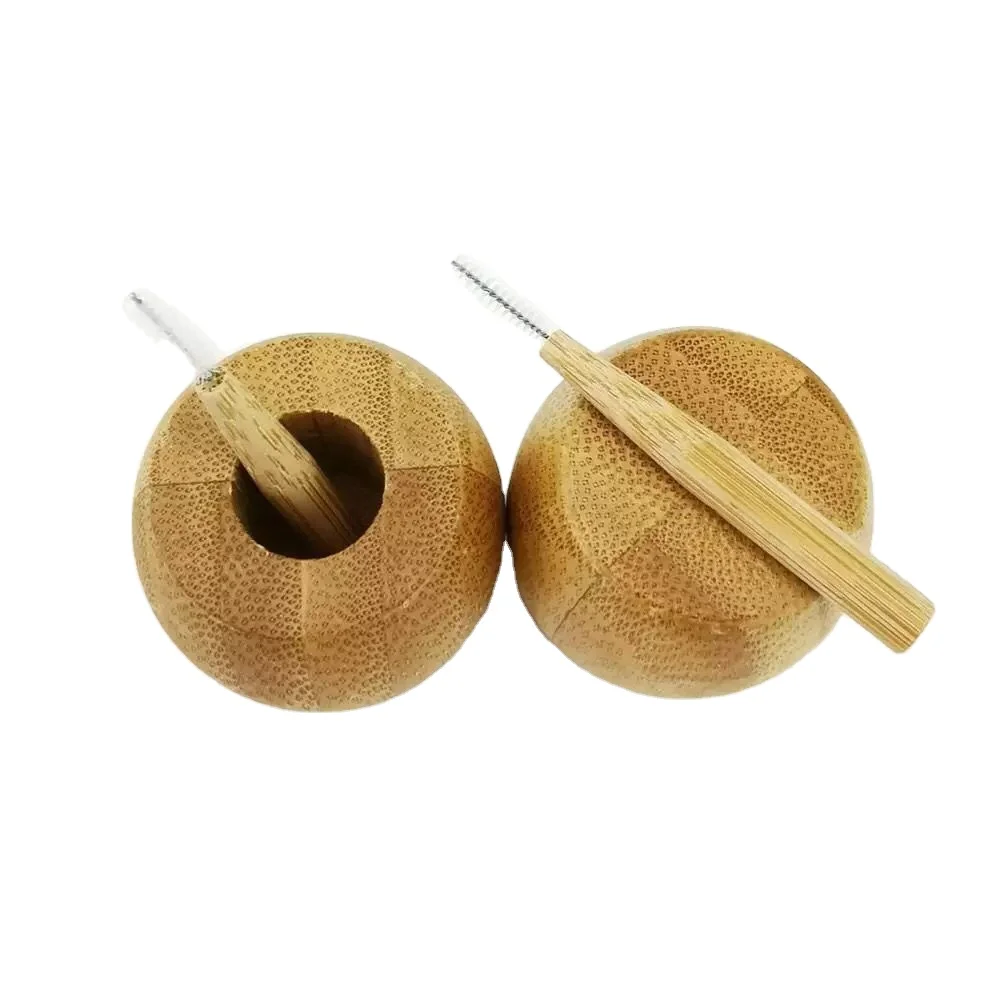 Популярные рекламные Индивидуальные Чистящие принадлежности дешевая натуральная межзубная щетка Бамбуковая Чистящая