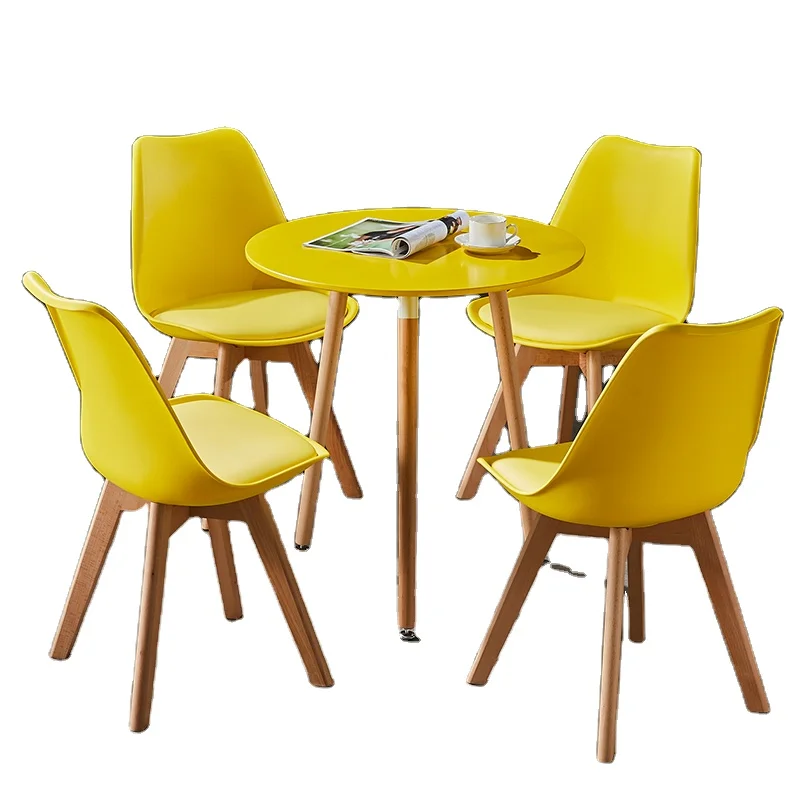 Made Nordic Desk Simple Design Wooden Cheap Price Mesa De Comedor 4 Chairs Dinning Table Dining Table Set