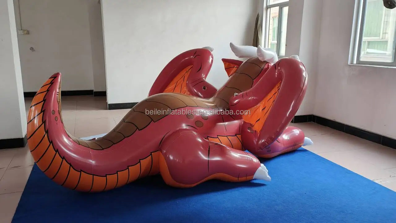 Custom Red Dragon PVC Inflatable Cartoon Animal Models for Advertising Toys